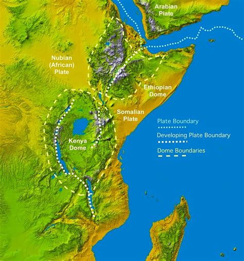 Physical Map Of Africa Great Rift Valley East African Rift Valley