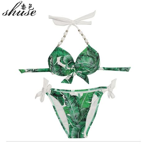 Leaves Bikini Women Brand Brazilian Bikini Set Sexy Palm Leaf Swimwear