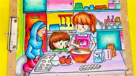 Karikaturku indonesia mewarnai untuk lomba peringatan hari kartini. Contoh Gambar Mewarnai Ibu Dan Anak | Mewarnai cerita ...