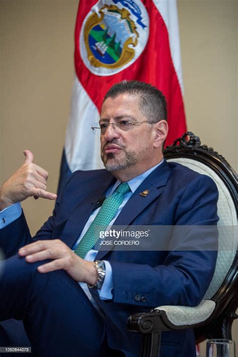 Costa Ricas President Rodrigo Chaves Speaks During An Afp Interview