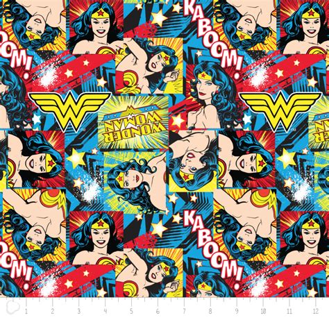 Camelot Fabrics Girl Power 2 Wonder Woman In Multi One Red
