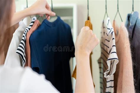 Choice Of Clothes Nothing To Wear Asian Young Woman Girl Hand In