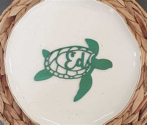 Turtle Place Cards Ocean Wedding Table Decor Custom Shape Etsy