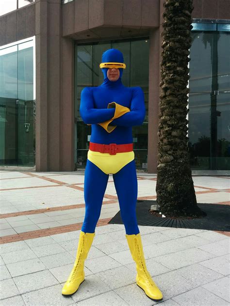 X Men Cyclops Blue Superhero Costume Superhero
