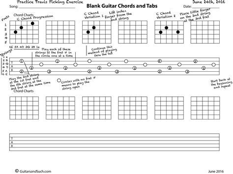 How To Use The Blank Guitar Chord Chart And Tab Template