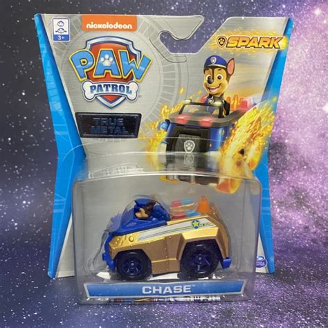 Spin Master Paw Patrol Spark Chase Super Ultra Rare True Metal Vehicle