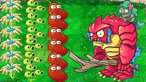 Plants Vs Zombies 2 Bloomerang Threepeater Chili Bean Vs Gargantuar