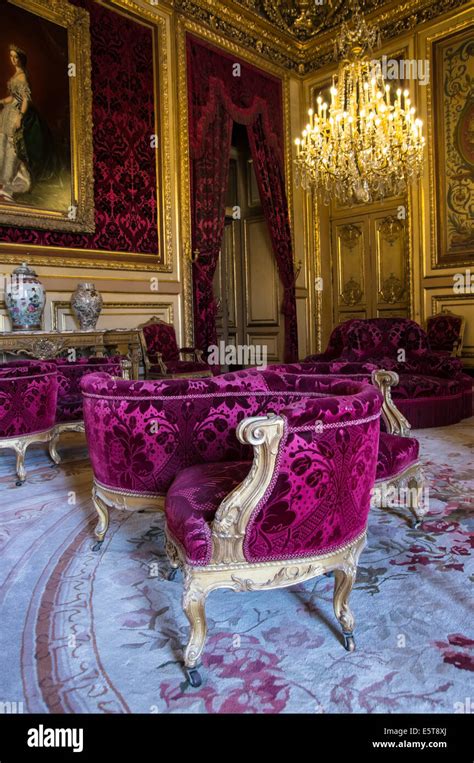 The Apartments Of Napoleon Iii At The Louvre Museum Paris France Stock