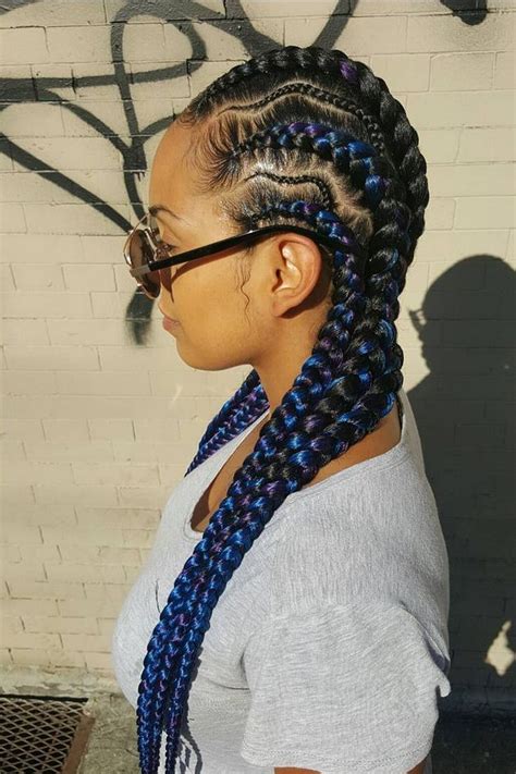 One standout style to try is two french braid cornrows with the ends left loose. 21 Cool & Creative Cornrow Hairstyles To Try | Feed in ...