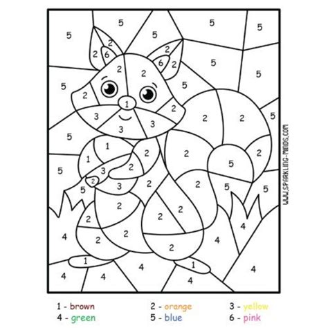 Cat Color By Number Printable