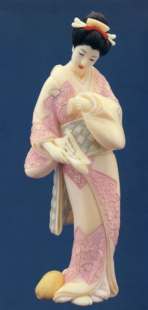 netsuke by ryushi love letter ivory 2 7 contemporary netsuke miniature