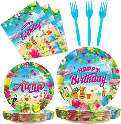 Amazon Com Kepeel Pcs Hawaiian Aloha Party Decorations Supplies Luau Tropical Birthday