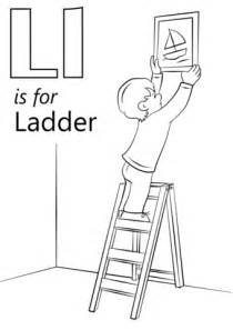 Free coloring picture of letter j. Letter L is for Ladder coloring page | Free Printable ...