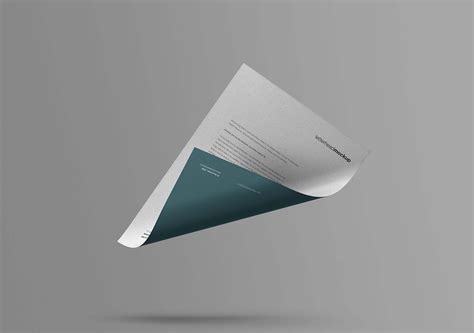Free Floating A4 Paper Mockup Psd