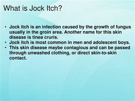 Ppt Jock Itch Powerpoint Presentation Free Download Id5553317