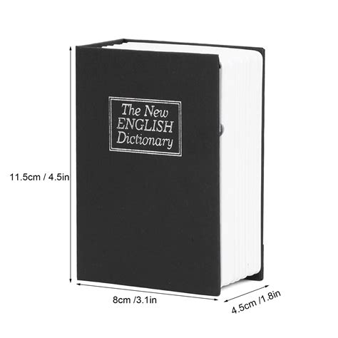 Mini Simulation Book Safe Storage Box Money Cash Jewelry Security Lock