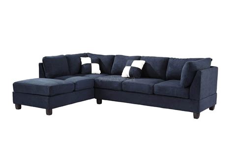 G630 Reversible Sectional Navy Blue Glory Furniture Fabric