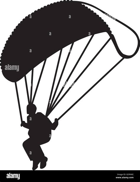 Skydiving Silhouette Real Stock Vector Image And Art Alamy