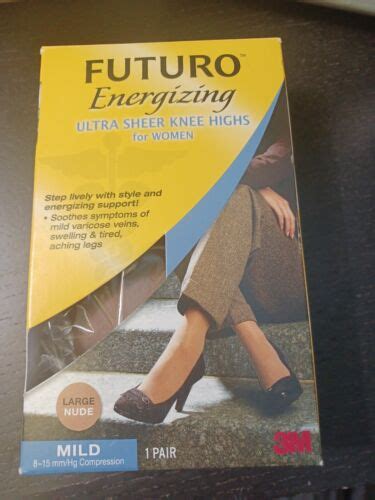Futuro Energizing Ultra Sheer Knee Highs For Women Mild 8 15mm Hg Nude