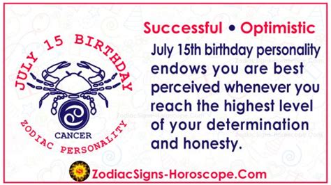 Your star sign is cancer. July 15 Zodiac - Full Horoscope Birthday Personality | ZSH