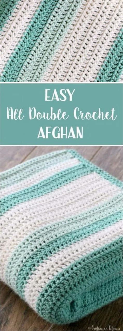 Simple Beginner Afghan With All Double Crochet Stitches Afghan
