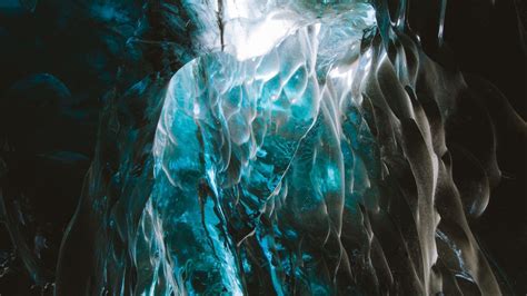 Download Wallpaper 1920x1080 Glacier Ice Cave Structure Full Hd
