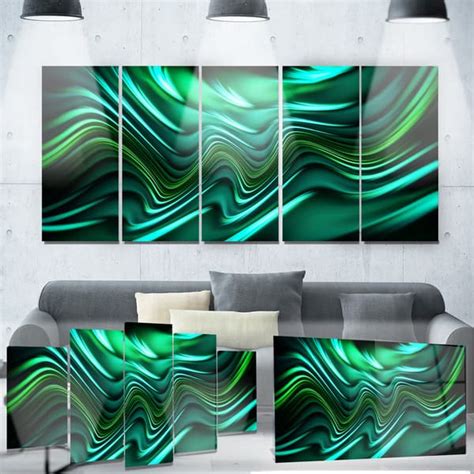 Designart Emerald Energy Green Abstract Metal Wall Art Overstock