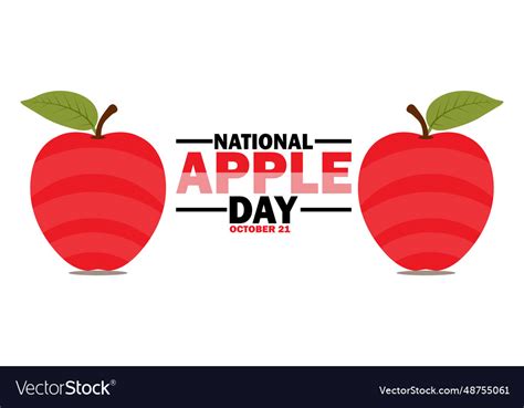 National Apple Day Royalty Free Vector Image Vectorstock