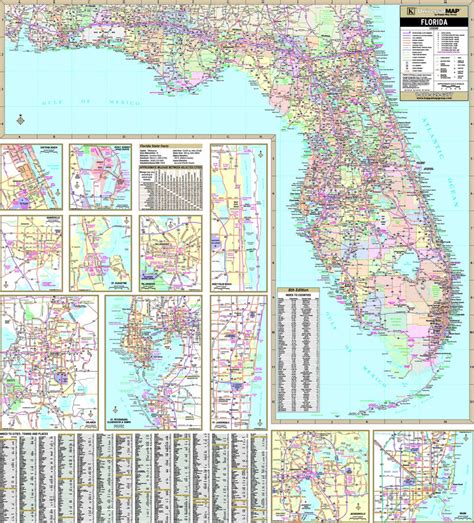 Florida State Wall Map