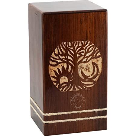 Amazon Com Hind Handicrafts Handcrafted Tree Of Life Wooden Urns For