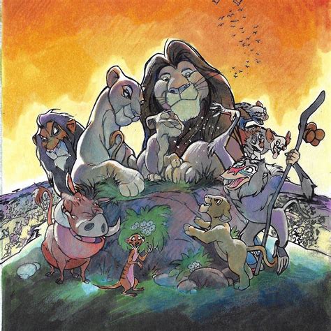 Lion King Original Publicity Watercolor Painting In 2021 Lion King