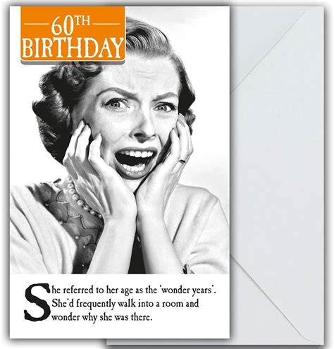 60th Birthday Card For Her Funny 60th Birthday Card Women Happy 60th