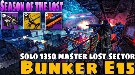 Bunker E15 Master Lost Sector Season Of The Lost Destiny 2 Youtube