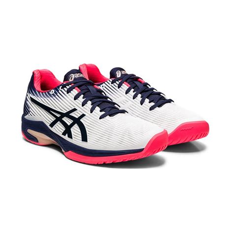 Asics Solution Speed Ff Womens Tennis Shoe Whitepeacoat Midwest Sports
