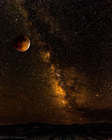 Blood Moon And Milky Way By Steve Snidemanmoonipulations