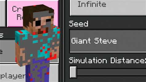 Giant Steve In Minecraft Minecraft Pe Giant Steve Seed Youtube