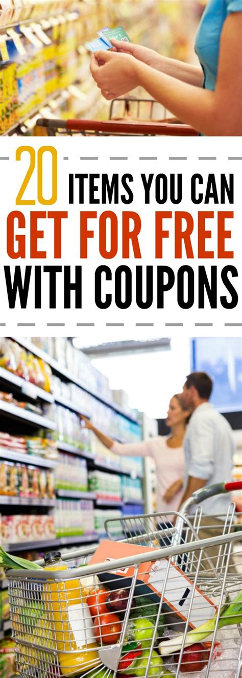 20 items you can get for free with coupons couponing for beginners grocery coupons saving money