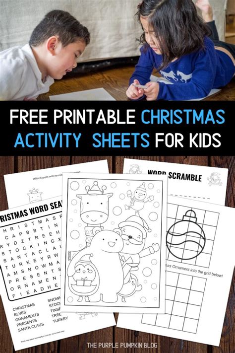 Free Printable Christmas Activity Sheets For Kids Print At Home