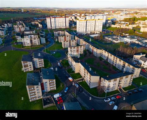 Aerial View Of Housing Estate At Wester Hailes In Edinburgh Scotland