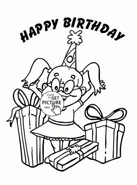 Birthday Coloring Page For Girl Subeloa11