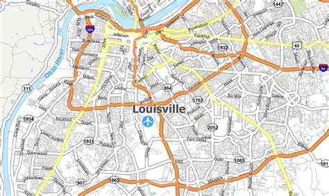 Map Of Louisville Ky Gis Geography