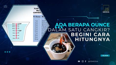 Ada Berapa Ounce Dalam Satu Cangkir? Begini Cara Hitungnya