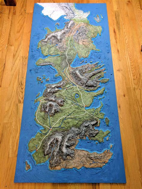 No Spoilers Here Is A Topographical Map I Made Of Westeros I Hope