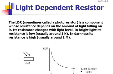 Light Dependent Resistor Graph
