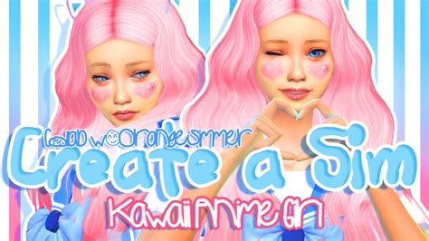 The Sims 4 Create A Sim Kawaii Anime Girl Collab Worange Is Bae