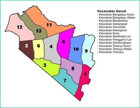 Peta Kecamatan Genuk Kota Semarang Lokanesia