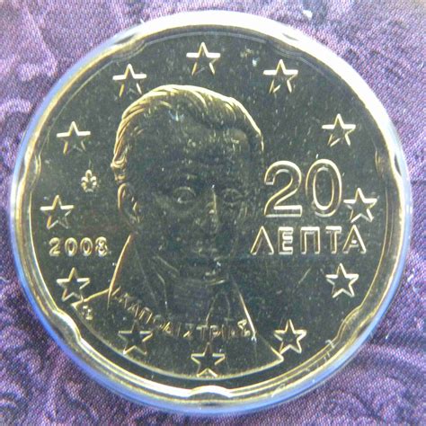 Greece Euro Coins Unc 2008 Value Mintage And Images At Euro Coinstv