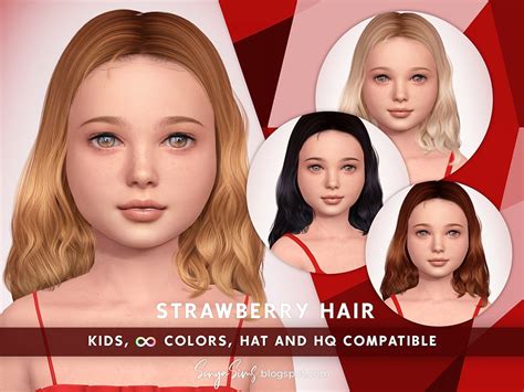 The Sims Resource Strawberry Blonde Hair Non Default