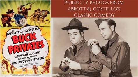 Buck Privates 1941 Publicity Photos From Abbott And Costellos Classic