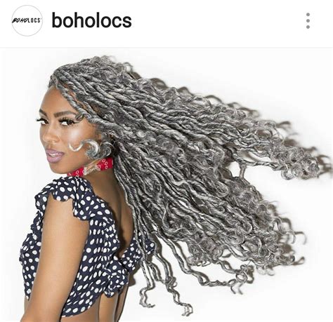 Faux Locs Hairstyles Natural Hairstyles Grey Hair Braids Pin